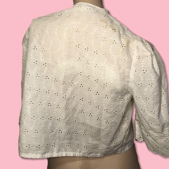 90s cottage core fitted cardigan - Picture 2 of 4